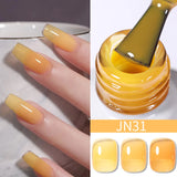 Hivava  -  10ml Blood Red Jelly Gel Nail Polish Halloween Nails Art Gel Polish Sheer Translucent Nail Gel for Winter Manicure