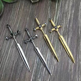 Hivava  -  Kinitial Sword Earrings Gothic Removable Sword Ear Jacket Dagger Earrings Dagger Earrings Front Back Earring