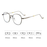 Hivava  Korean Alloy Ins Anti-blue Round Glasses Men Lovely Plain Glasses Women Eyewear Cute Decorative Computer Glasses