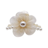 Hivava  - jewelry new Pearl Flower Hair Claw Crystal Non-slip Big Catch Clip Female Elegant Hair Clip Shark Clip Hair Accessory Hairpin Headwear