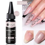 Hivava  -  30ml Refilled Rubber Base Gel Big Capacity Crystal Nude Pink Clear Soak Off UV LED Nail Art Varnish Constructed Gel