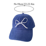 Hivava Bowknot Embroidered Cap Breathable Sunscreen Cap Cotton Outdoor Hat Fashionable Ssweet Cool Hat Show Face Small Baseball Cap