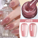 Hivava  -  Jelly Nude Gel Nail Polish 10ml Light Pink Peach Translucent Color UV Light Cure Gel Varnish Nail Art DIY at Home