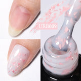 Hivava  -  7ml Champagne Gold Reflective Glitter Rubber Base Gel Nail Polish Sparkling Glowing Semi Permanent Nail Art UV Gel