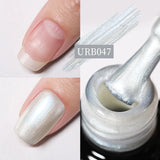 Hivava  -  7ml Sparkling Glitter Rubber Base Gel Nails Shining Glitter Semi Permanent Soak Off UV LED Varnish All for Manicure