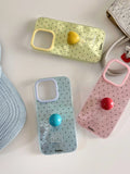 Hivava  Shiny Summer Dopamine Colorful Fundas For Iphone 15Pro 14 13 15promax 14Pro 15 Pro Max 13ProMax Ins Spots 3D Ring Phone Case