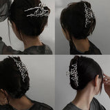 Hivava Fashion Irregular Metal Hair Claw Vintage Hair Clips Crab Hairpin Simple Geometric Barrettes Headband Hair Accessories Headwear