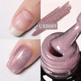 Hivava  -  7ml Sparkling Glitter Rubber Base Gel Nails Shining Glitter Semi Permanent Soak Off UV LED Varnish All for Manicure