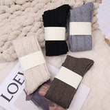 Hivava  Women Long Socks Cashmere Women Boot Solid Wool Thigh Stocking Skinny Casual Cotton Over Knee-High Fluffy Female Long Knee Sock