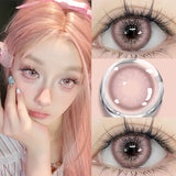 Hivava  -  1 Pair New Green Contact Lenses Fashion Pupils Myopia Eye Yearly Korean Natural Lenses Blue Iris Lens High Quality Lenses