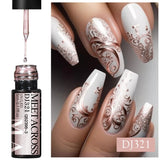 Hivava  -  Metallic Gold Sliver Pink 5ml Liner Gel Nail Art Polish Painting Mirror Gel Graffiti Stripe Design Varnish DIY