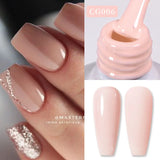 Hivava  -  Jelly Nude Gel Nail Polish 10ml Light Pink Peach Translucent Color UV Light Cure Gel Varnish Nail Art DIY at Home