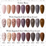 Hivava  -   6ml Nail Gel Eggshell Gel Nail Polish Transparent Gel Soak Off Nail Art Gel  UV LED Varnish With Any Color Base Top Coat