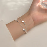 Hivava  -   Color Star Bracelet Fashion Korean Five-pointed Stars Crystal Double Bracelet Dropshipping Wholesale