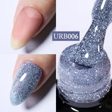 Hivava  -  7ml Sparkling Glitter Rubber Base Gel Nails Shining Glitter Semi Permanent Soak Off UV LED Varnish All for Manicure