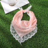 Hivava  -  Lace Triangle Scarf Pink Turban Bandage Bandana Headbands Women Retro Party Travel Hair Accessories Headwear Fashion Headwarps