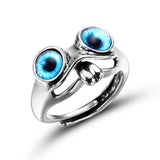 Hivava Cute Tongue-sticking Frog Rings For Women Men Fashion Retro Silver Color Frogs Animal Finger Open Ring Party Jewelry Accessories