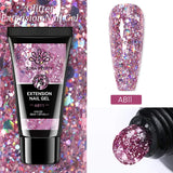 Hivava  -  30ml Extension Nail Gel Nail Polish Acrylic Nail Glitter Sequins Soak Off UV Extend Gel For Nail Extensions