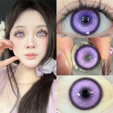 Hivava  -  Helloween Hot Selling 2pcs Colored Contact Lenses Green Eye Lens Yearly Cosplay Blue Makeup Degree 0 to -8.00 Anime Lens