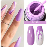 Hivava  -  Metallic Gold Sliver Pink 5ml Liner Gel Nail Art Polish Painting Mirror Gel Graffiti Stripe Design Varnish DIY