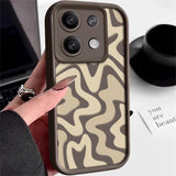 Hivava  -  Colored Stripe Case For Xiaomi Redmi Note 13 12 11 10 Pro 5G Poco F6 X5 M6 X6 11T 13T Pro Shockproof Bumper Soft Silicone Cover