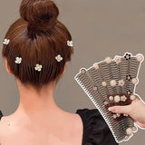 Hivava  -  Camellia Hair Comb Invisible Bangs Hair Clip Tidy Artifact Hair pin Girls Hairpin Women Tools Fixed Inser Comb Hair Accessories