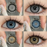 Hivava  New Colored Contacts Lenses for Eyes Blue Contact Lenses Brown Eyes Contact Lenses Yearly Gray EyeContact Lens 14.2mm