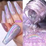 Hivava  -  9D Laser Cat Magnetic Gel Nail Gel Pink Purple Magnetic Gel Soak Off UV LED Nail Varnish UV Gel for Nail Art at Home