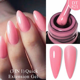 Hivava  -  7ml Nude Pink Clear Rubber Base Gel Nail Polish For Nails Semi Permanent UV Gel LED Nail Art Varnish Manicure