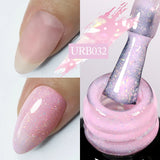 Hivava  -  7ml Sparkling Glitter Rubber Base Gel Nails Shining Glitter Semi Permanent Soak Off UV LED Varnish All for Manicure