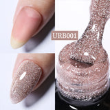 Hivava  -  7ml Sparkling Glitter Rubber Base Gel Nails Shining Glitter Semi Permanent Soak Off UV LED Varnish All for Manicure