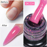 Hivava  -   7ML Pink Glitter Quick Extension Gel Nail Polish Pink Gold Foils Effect Vernis Semi Permanent UV Gel Nail Art Hard Gel