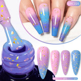 Hivava  -  7ml White Nude Glitter Thermal Gel Nail Polish Temperature Color Changing Soak Off UV LED Nail Art Gel Varnish