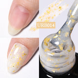 Hivava  -  7ml Champagne Gold Reflective Glitter Rubber Base Gel Nail Polish Sparkling Glowing Semi Permanent Nail Art UV Gel