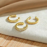 Hivava  -  Delicate Zircon Cute Clip Earrings Female Buckle Ear Cuff No Piercings Fake Cartilage Ear for Women Fashion Jewelry