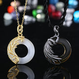 Hivava Creative Crescent Star Cat Moonstone Pendant Necklace for Women Vintage Opal Moon Clavicle Chain Necklace Birthday Gifts Jewelry