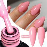 Hivava  -  7ml Dark Nude Rubber Base Gel Nail Polish Semi Permanent UV Gel LED Nail Art Varnish For Nails Manicure DIY Design