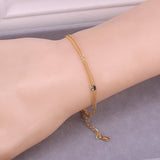 Hivava  -   Double Layers Simple Bracelet for Women Temperament Elegant Sweet Link Chain Bracelet Jewelry