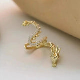 Hivava  -  1 PC Punk Exaggerated Dragon Cuff Earrings for Women Men Kpop Zircon Dragon No Piercing Earcuff Animal Earring Unisex Jewelry