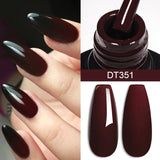 Hivava  -  7ml Dark Red Gel Nail Polish Nail Art Gel Burgundy Aunt Red Winter Semi-Permanent Long-Lasting Varnish Manicure