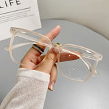 Hivava  Ins Anti-Blue Light Myopia Glasses Women Big Frame Eyewear Optical Spectacle Eyeglasses Computer Glasses Men