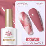 Hivava  -  10ml Watercolor Nail Gel Clear Transparent Gradient Flower Effect Semi Permanent Soak Off UV LED Gel Nail Polish