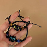 Hivava  New Handmade Cute Little Black Cat Bracelet for Women Men Fashion Funny Woven Rope Cartoon Animal Bracelet Friend Jewelry Gifts