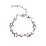 Hivava Korean Fashion Hollow Star Pearl Choker Necklace for Women Sweet Aesthetic Charm Bracelets Harajuku Trend Y2k Jewelry