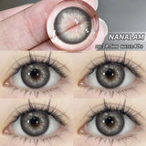 Hivava 1pair Eye Contacts Lense Color Contact Lenses for Eyes Natural Gray Contact Lens Yearly Fashion Beauty Makeup EyeLenses