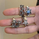 Hivava Fashion Pentagram Geometric Star Ring For Women Adjustable Finger Ring Jewelry Vintage Irregular Aesthetics Y2k Accessories