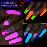 Hivava  -  7ml Fluorescent Glow In Dark Gel Nail Polish  Neon Luminous Gel Vernis Semi Permanent Nail Art UV LED Varnish Design