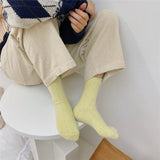 Hivava  Winter Thicken Warm Women Socks Fashion Solid Color 25% Rabbit Hair Thermal Crew Socks Soft Warmer Homewear Floor Sleeping Socks