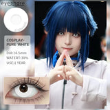 Hivava  Halloween Lenses Cosplay Color Contact Lenses for Eyes 1pair Black Eye Lens Color Eye Lens White Contacts Blue Lenses