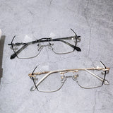 Hivava Korea Diamond Myopia Glasses Women Anti-Blue Light Square Eyewear Optical Spectacle Eyeglasses Computer Glasses Men